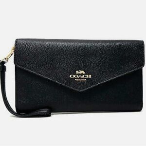 Coach Black Wristlet Clutch “travel wallet “